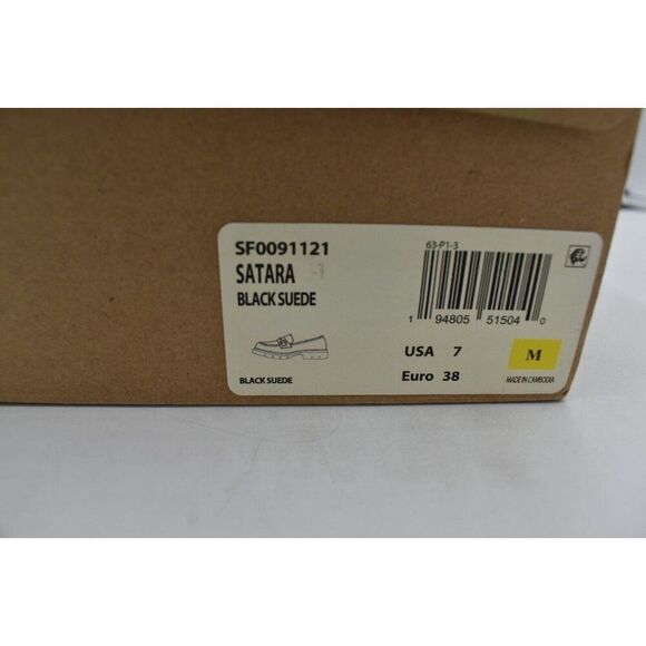 Sofft Womens Size 7 Satara Black Suede Slip On Loafers Shoes - Picture 11 of 11